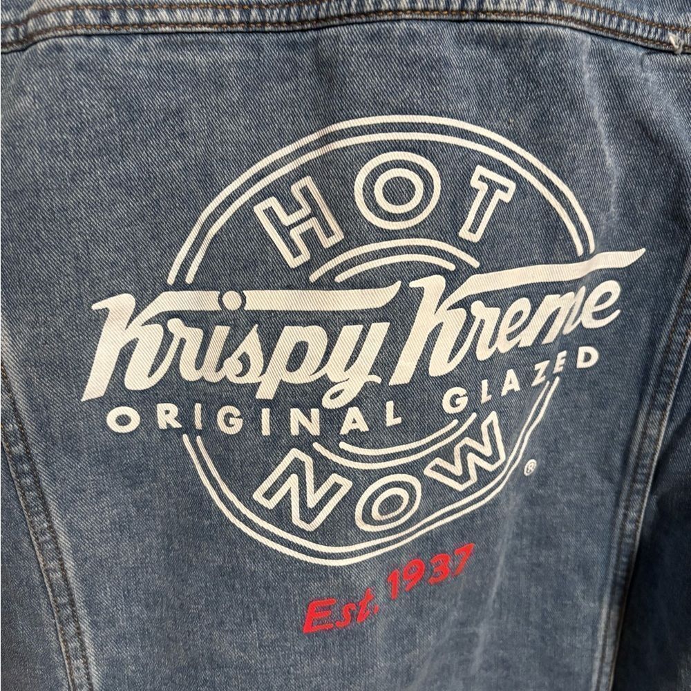 RARE Krispy Kreme Limited Edition Denim Jacket- Size Large (unisex) - Picture 2 of 7